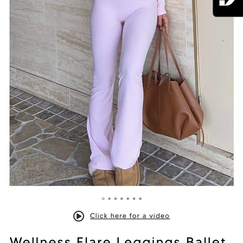 White Fox Boutique ballet Pink Flare Leggings